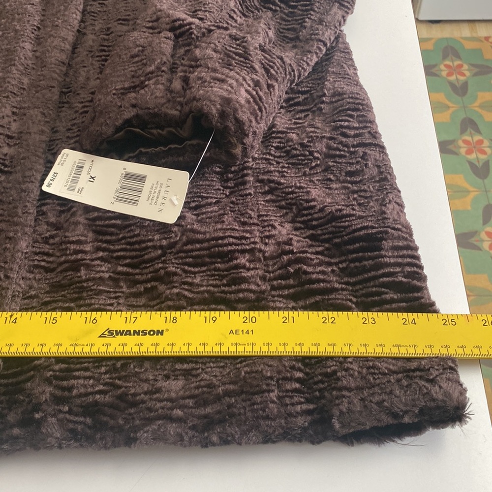 Lauren Ralph Lauren NWT XL brown faux fur coat. - Picture 9 of 10